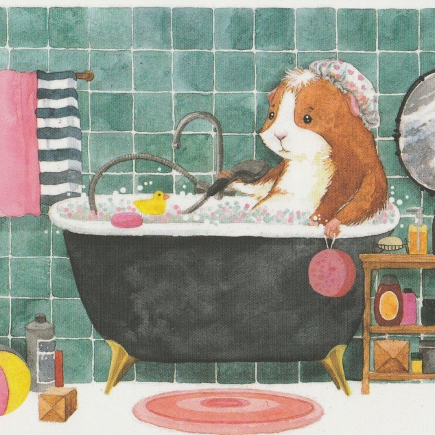 Ansichtkaart Hamster in bad